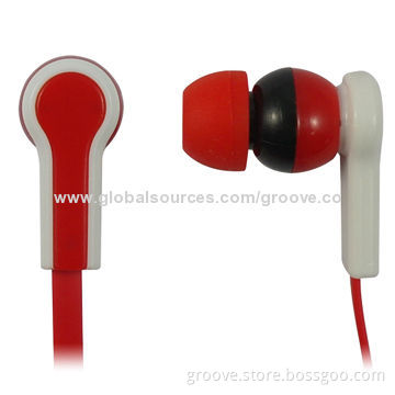 Wired Silicone Earphones with Flat Cable for iPhone 4S, iPhone and iPad